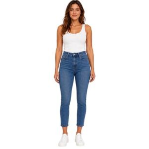 Madewell 10" High-Rise Skinny Crop Jeans Medium Indigo Blue Wash Size 30 Denim